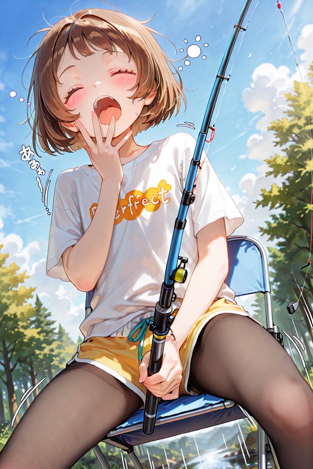パパに釣りに連れて枯れたコフィちゃん・・・やっぱ、釣りは女の子には退屈だよねｗ