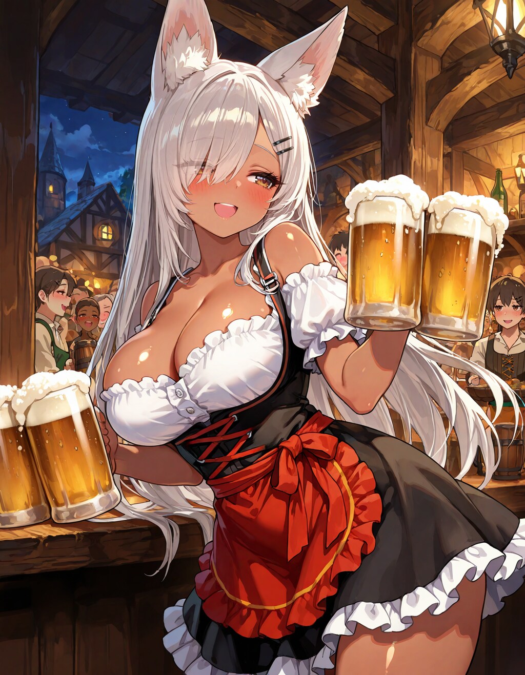 地ビール、褐色、ディアンドル！