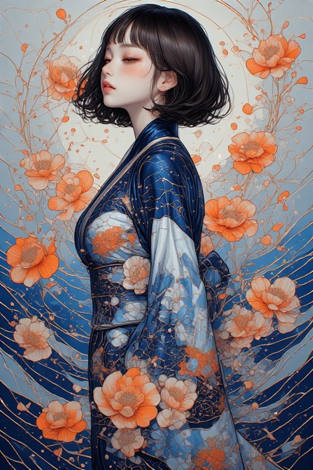 花の雨に濡れた青い記憶