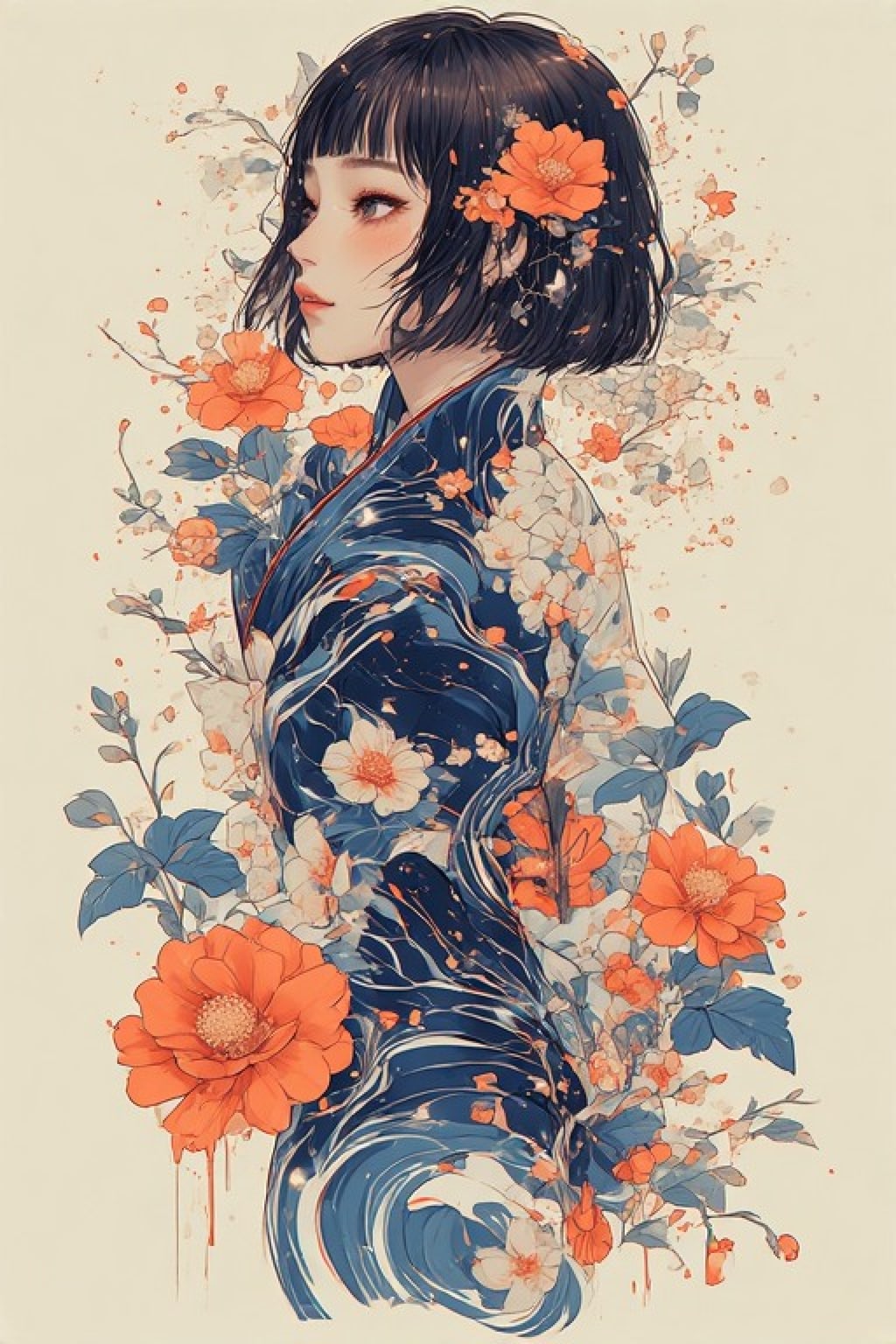 花の雨に濡れた青い記憶