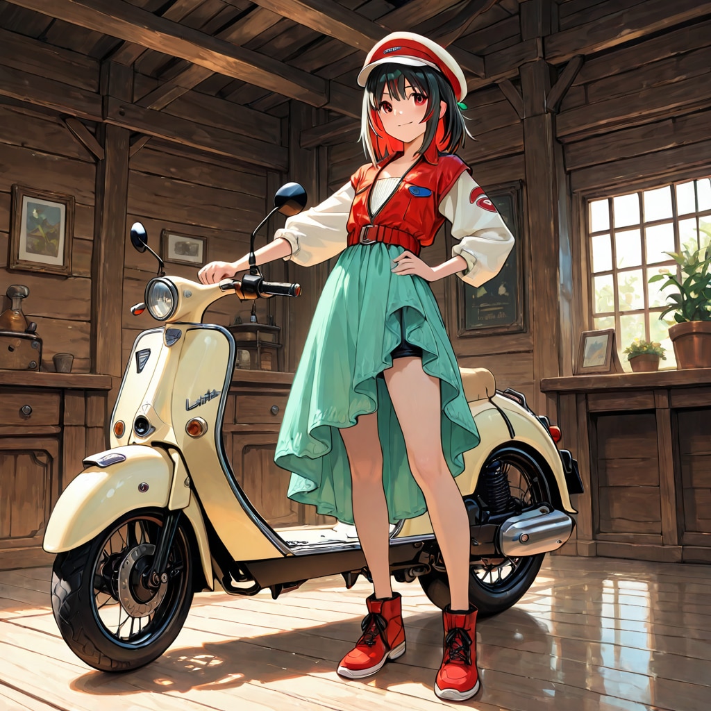 スクーター好きな彼女