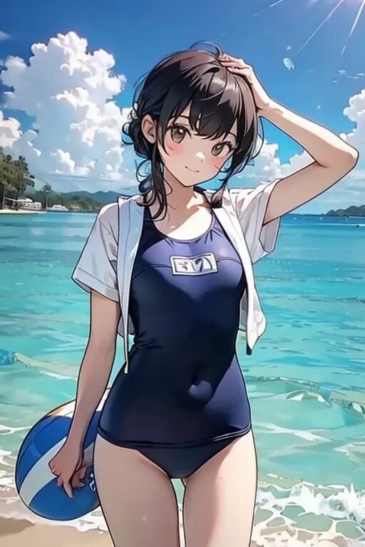 スクール水着の女の子