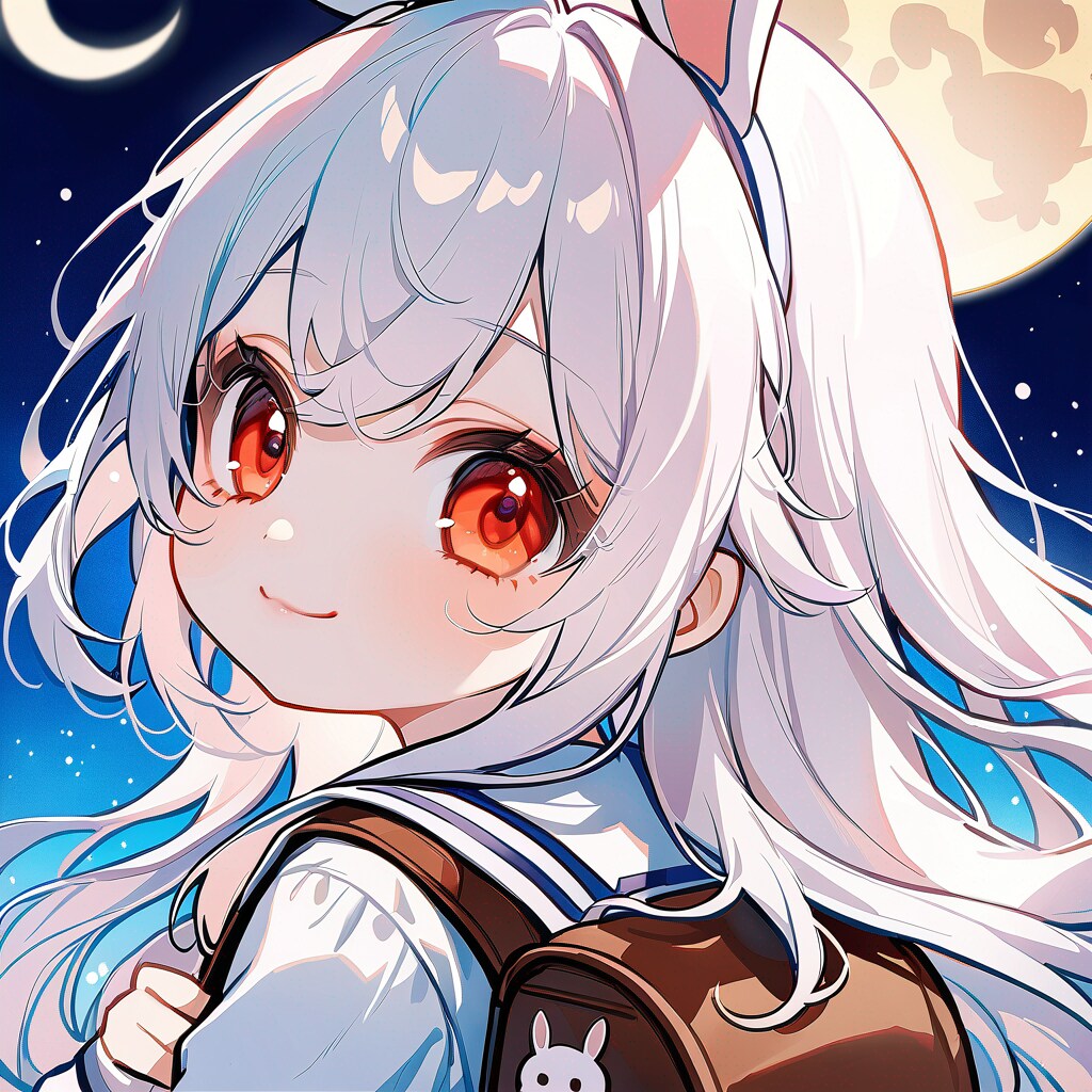 月うさぎたちの夜の学校