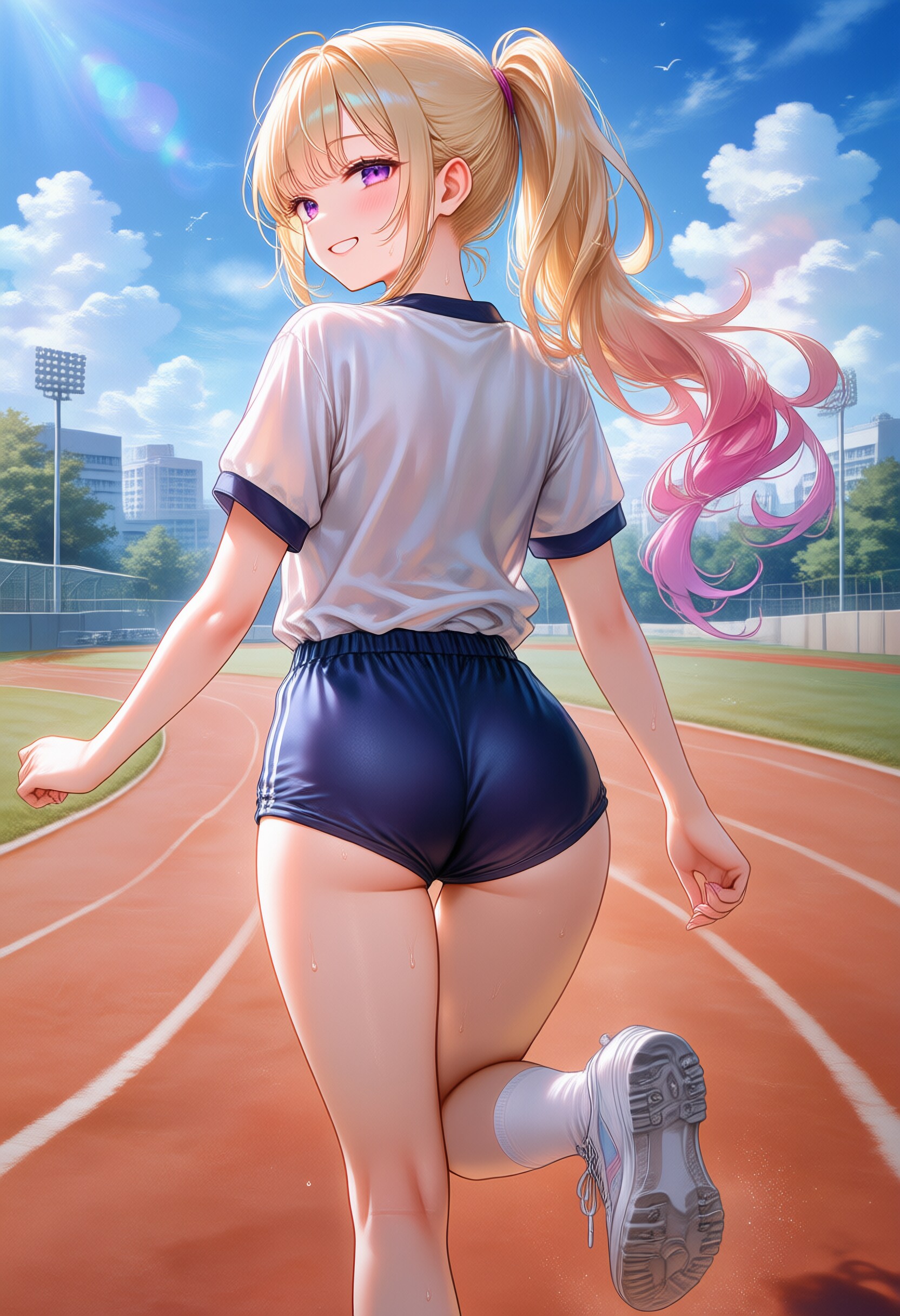 ほら、早く追いついてきなよ！…って、追いつくのはやっ！笑