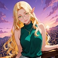 エルフさんと夕暮れ 4枚目