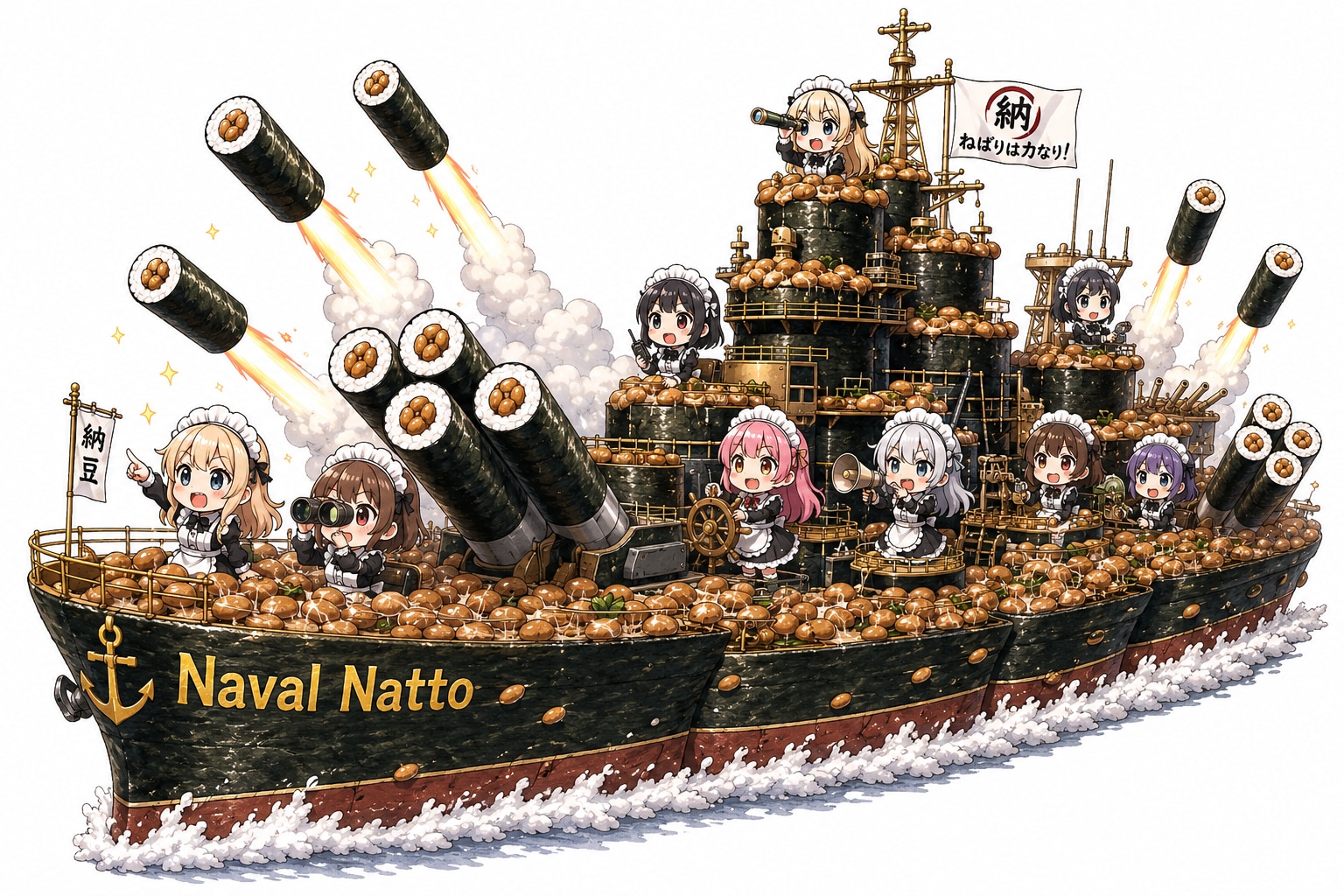 納豆軍艦『納豆巻きミサイル巡洋艦・Naval Natto』