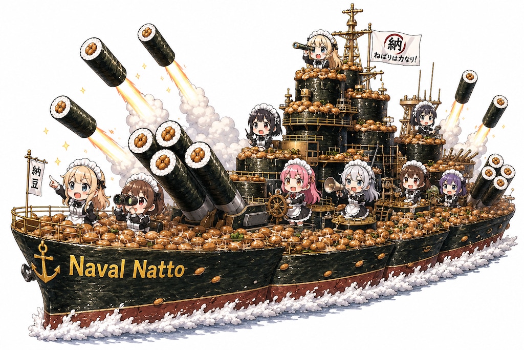 納豆軍艦『納豆巻きミサイル巡洋艦・Naval Natto』