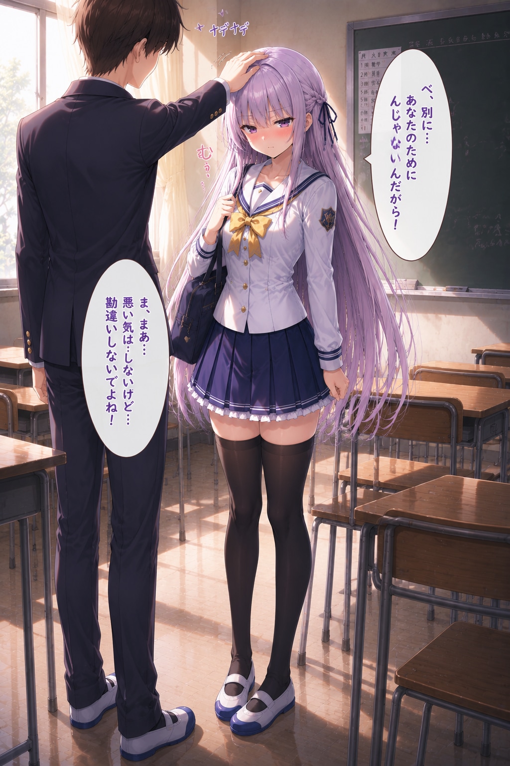 デートするツンデレ女の子