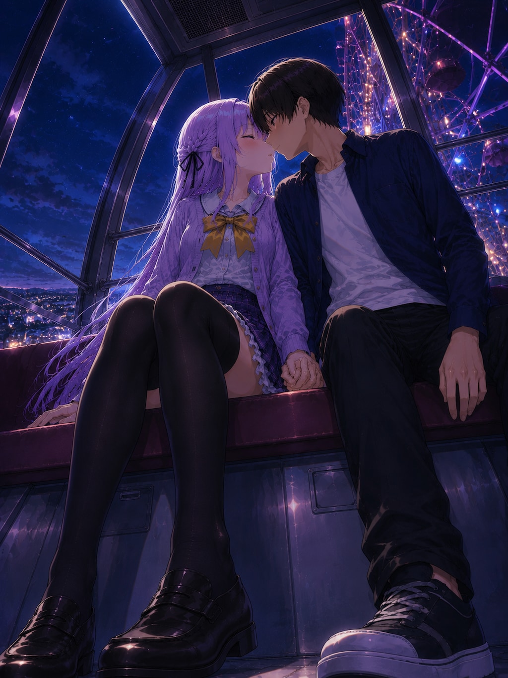 デートするツンデレ女の子