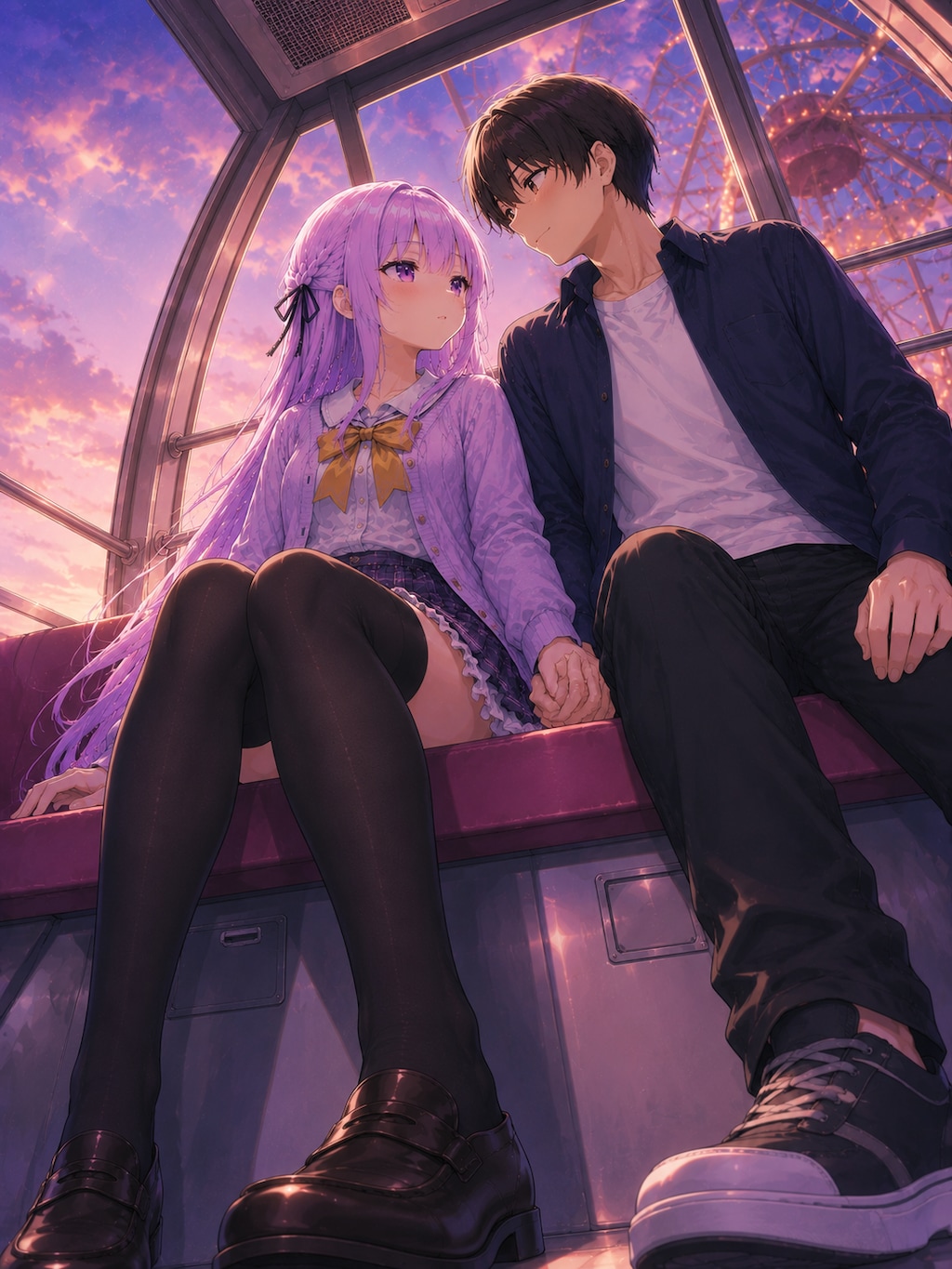 デートするツンデレ女の子