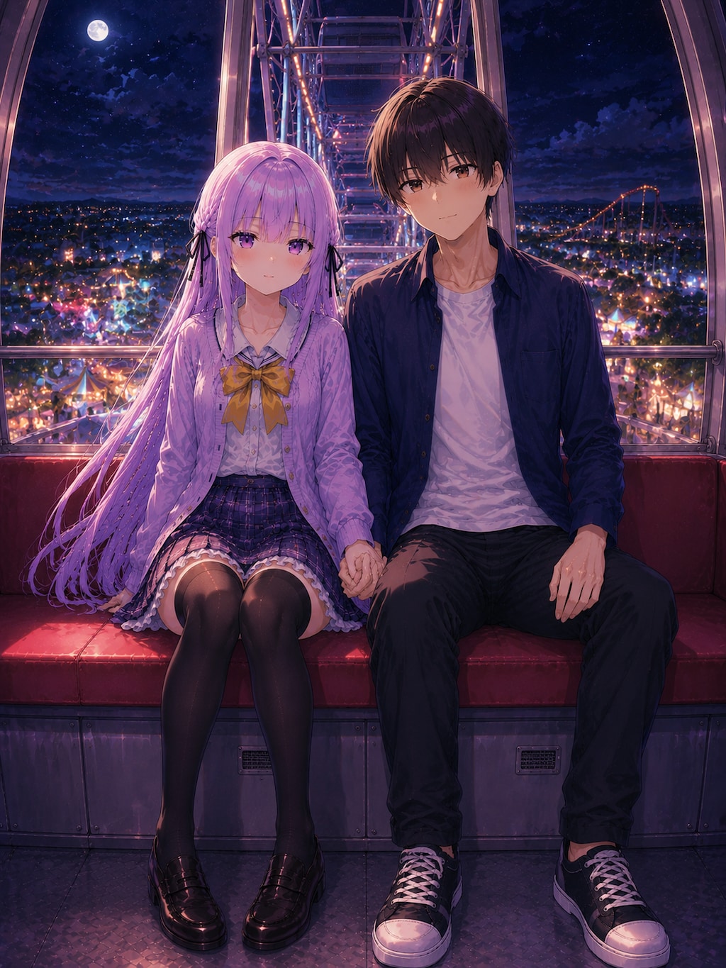 デートするツンデレ女の子
