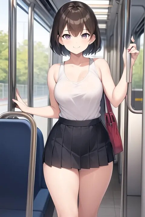 電車の中 | の人気AIイラスト・グラビア