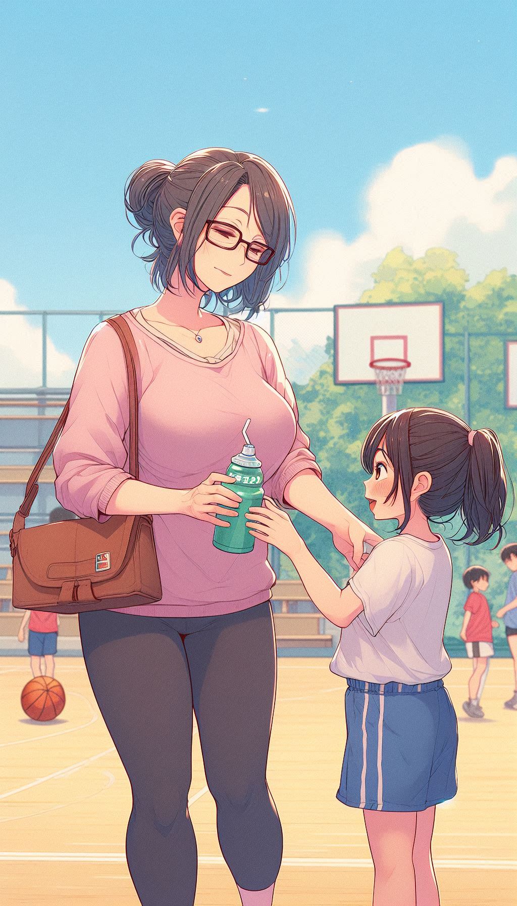 付き添いのお母さん