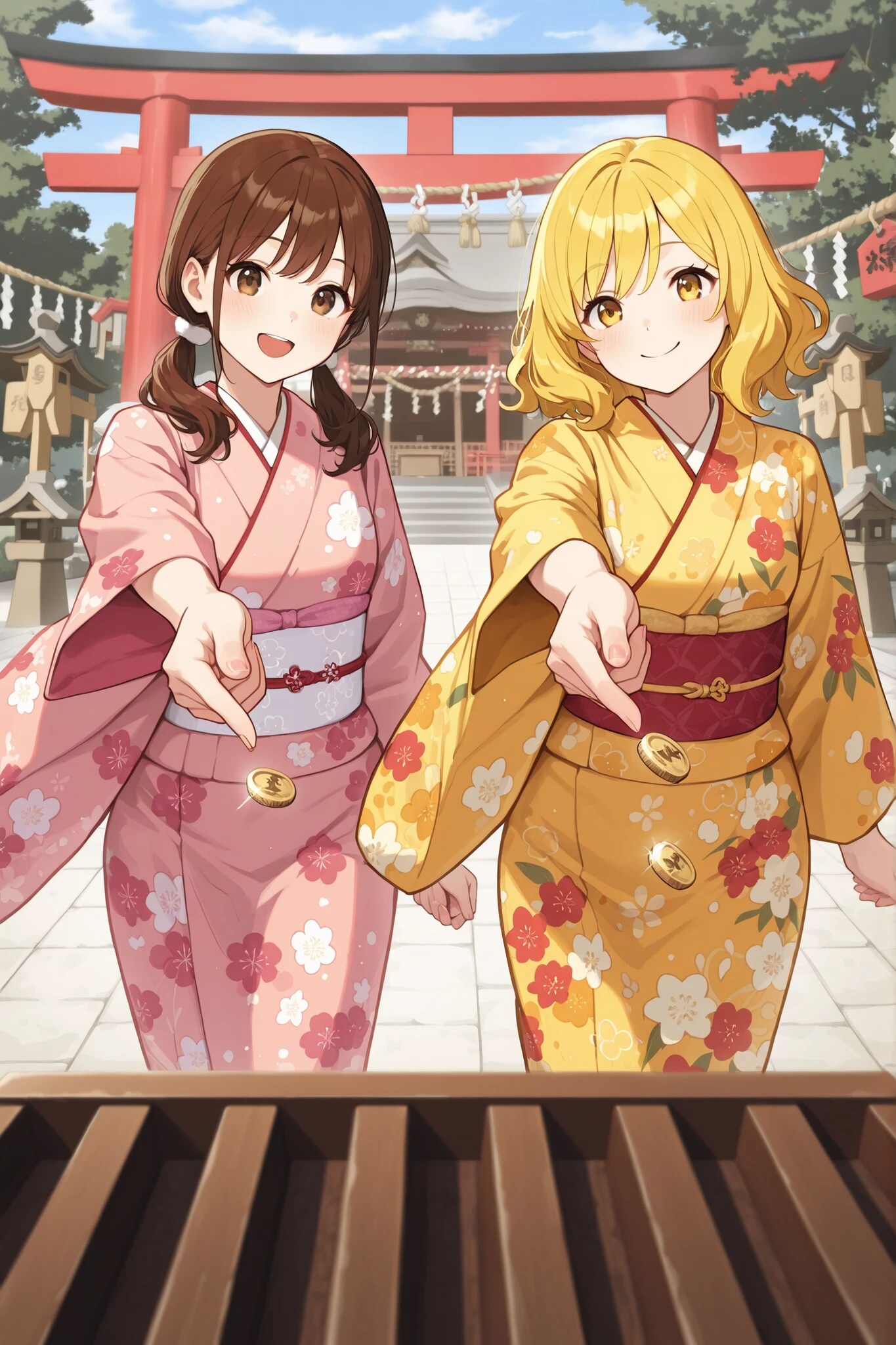 絵海と湖夏の初詣