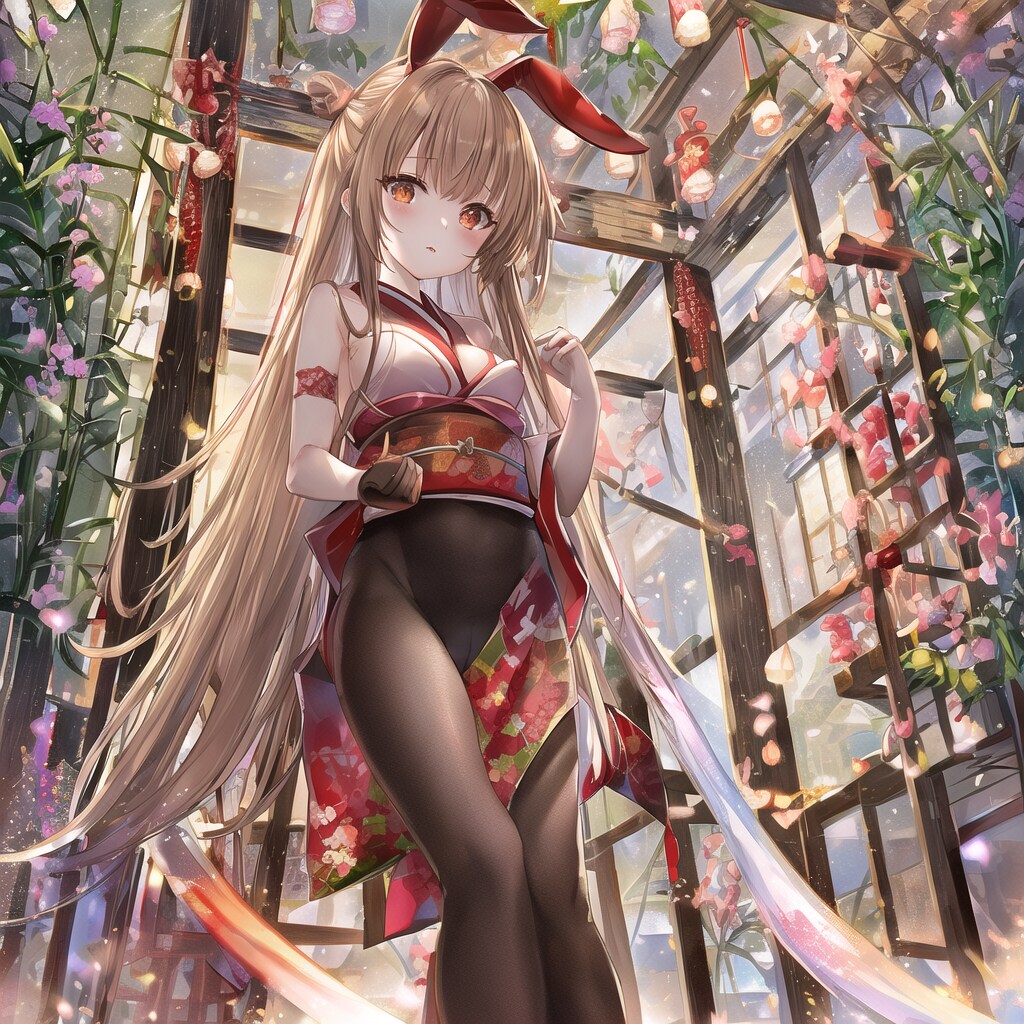 紅和服兎