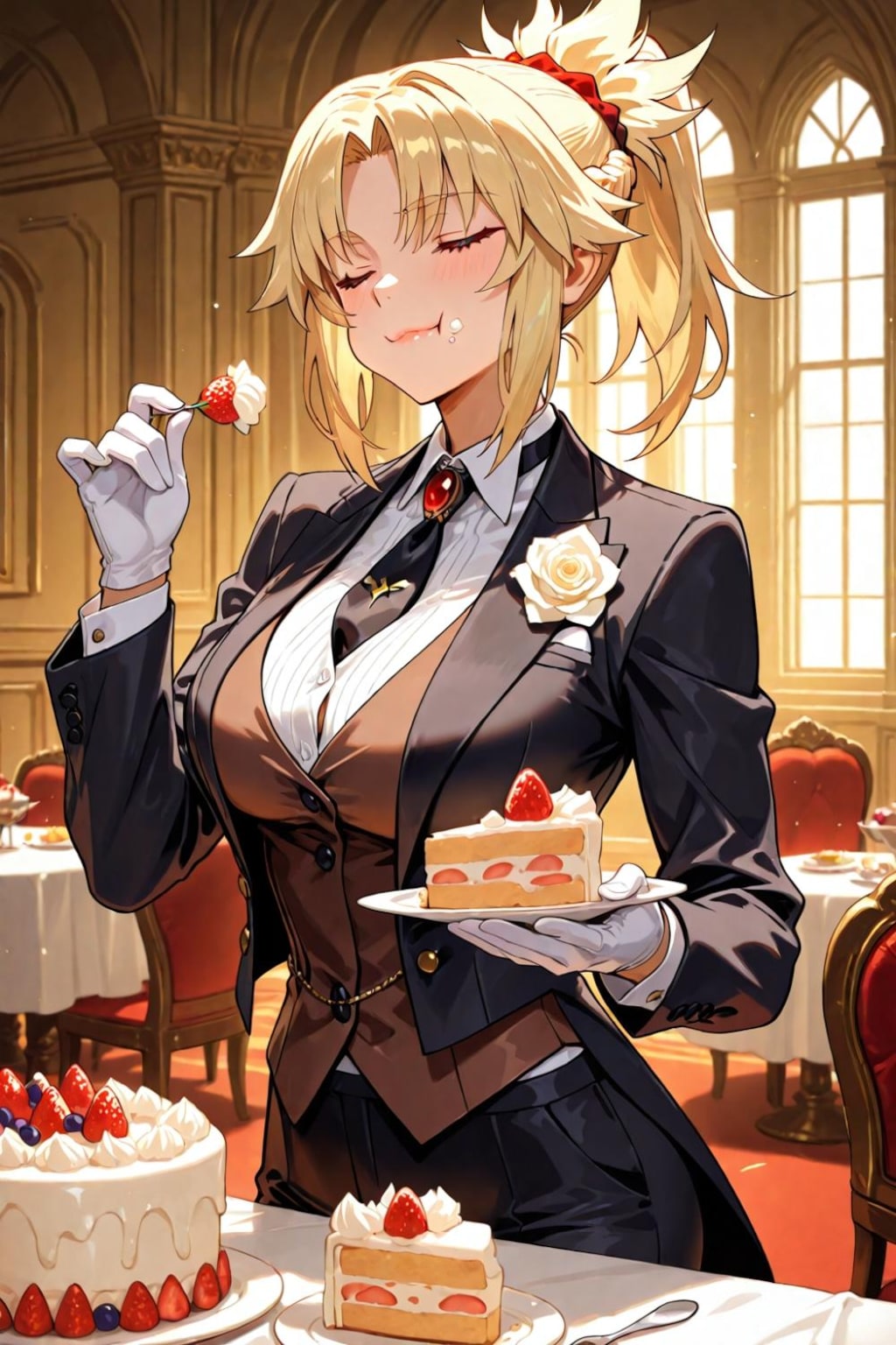 エレガント執事コスプレ人妻