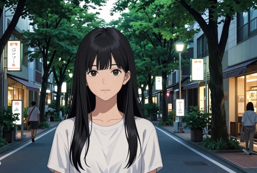 街の並木道