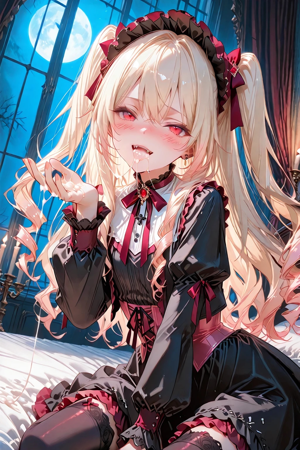 千年を生きる吸血鬼の少女（若い人間のオスの精液が好物）
