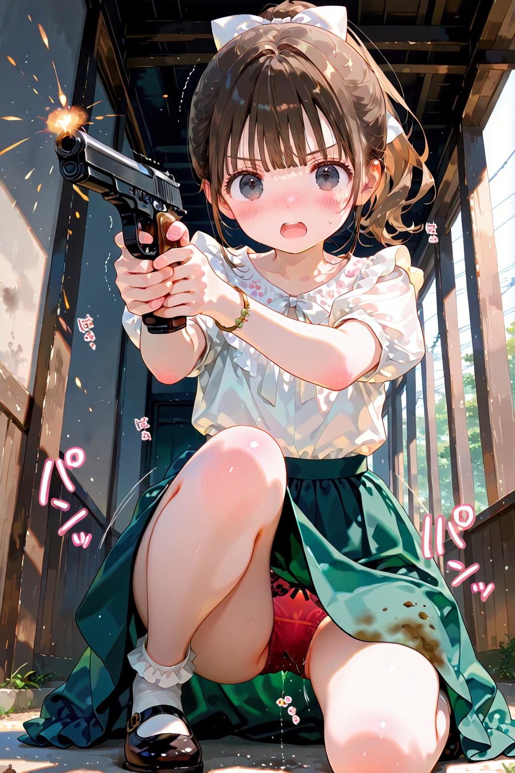 アクションシーン撮影中にちょっと感じちゃった雫ちゃんｗ