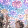 ガーリーな彼を愛する色の雨。 2枚目