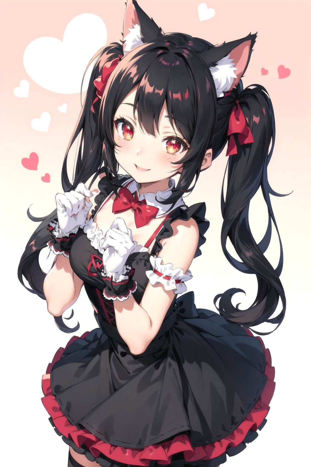 黒髪猫耳メイドちゃん。