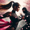くノ一ピンクの戦闘シーン 6枚目