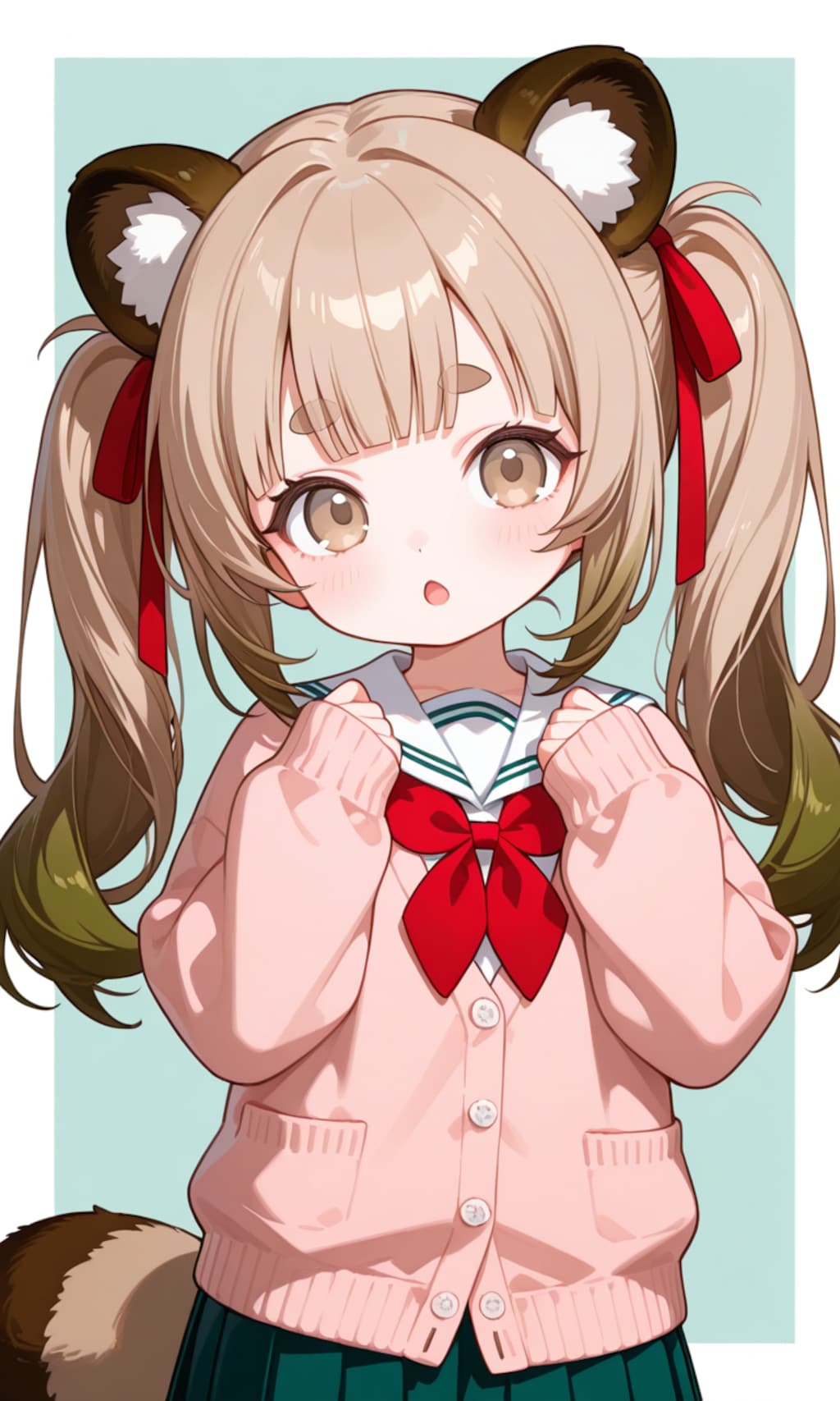 ちびタヌキさんの髪型研究(制服 その17)