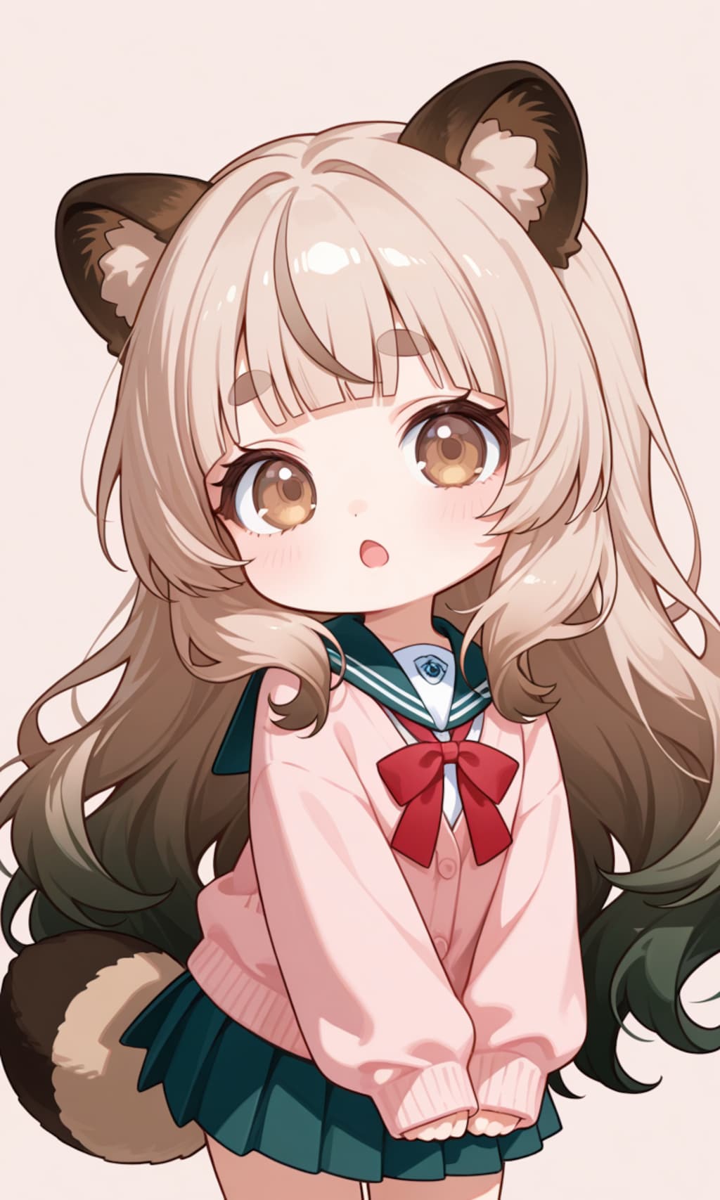 ちびタヌキさんの髪型研究(制服 その17)