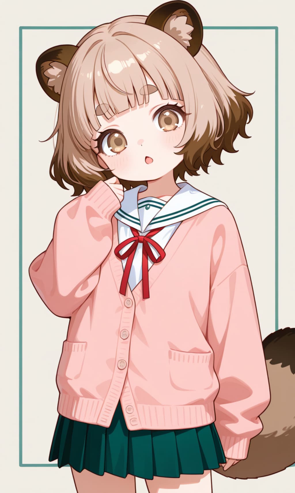 ちびタヌキさんの髪型研究(制服 その17)