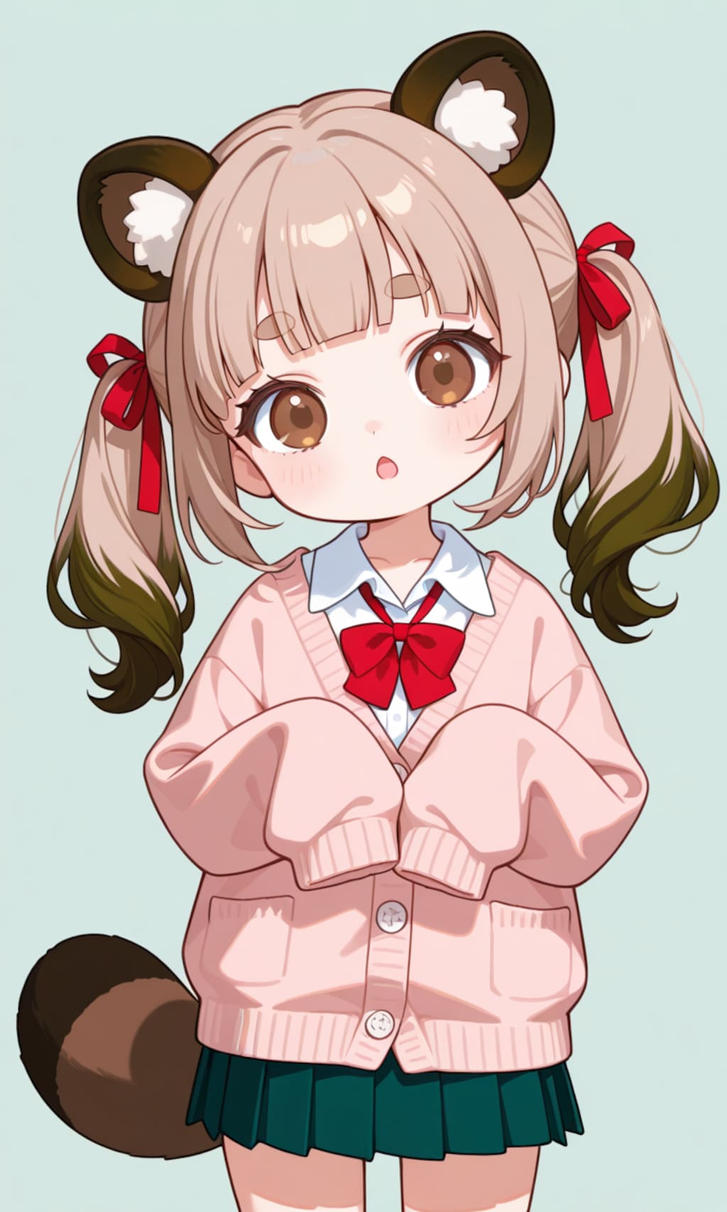 ちびタヌキさんの髪型研究(制服 その17)