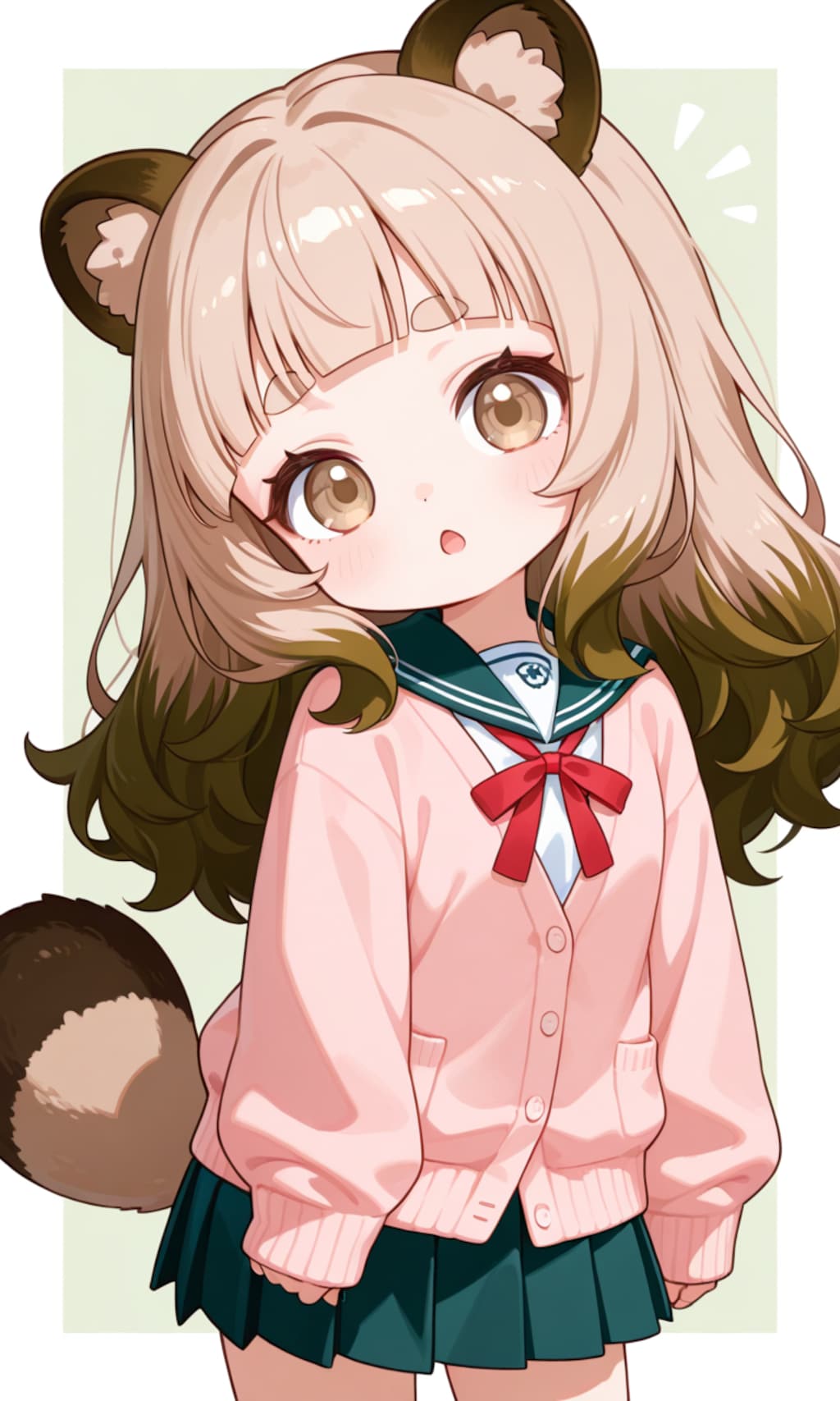 ちびタヌキさんの髪型研究(制服 その17)