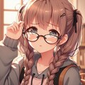 眼鏡三つ編みっ子 4枚目
