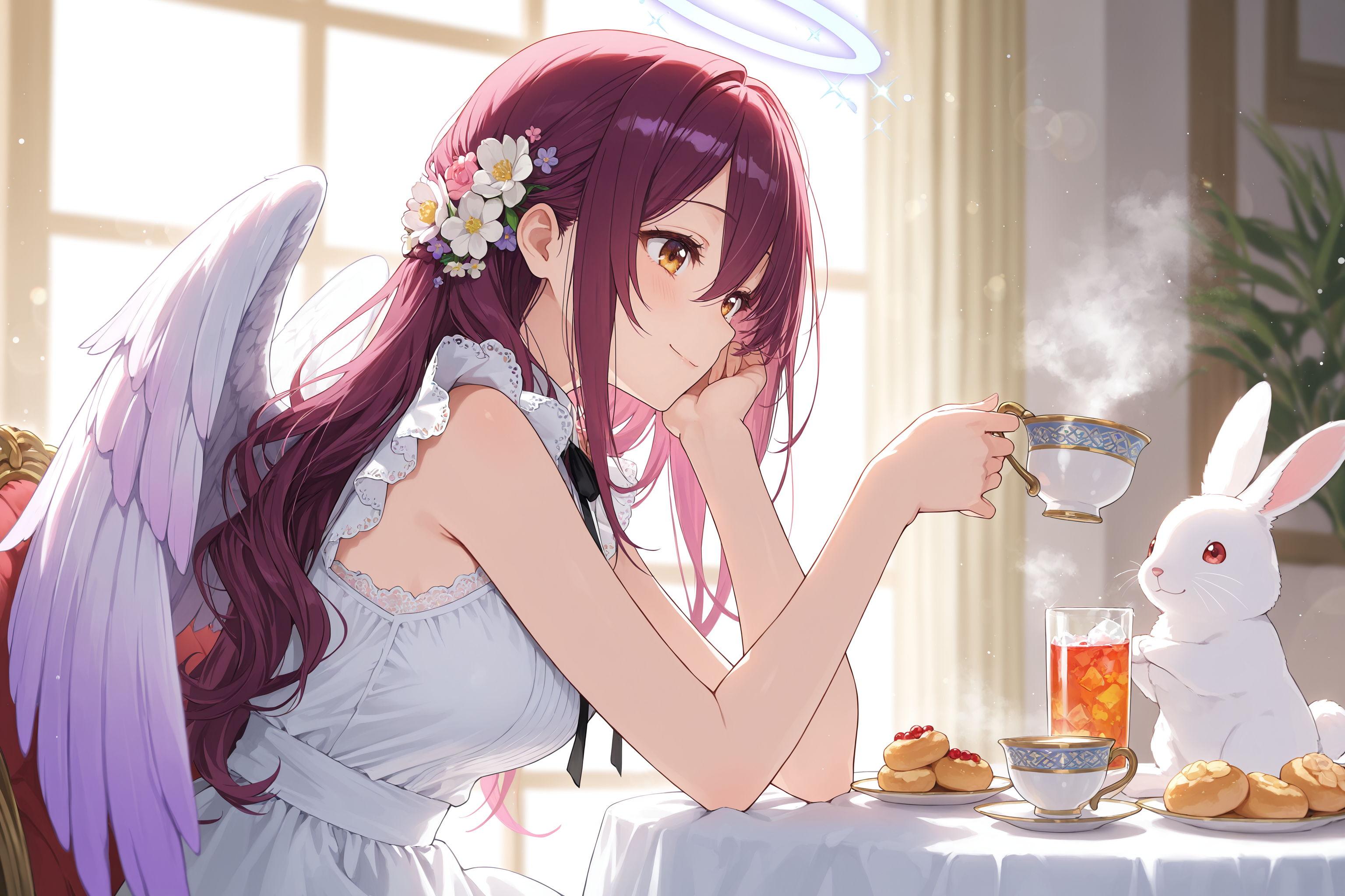 天使さんのティータイム | の人気AIイラスト・グラビア