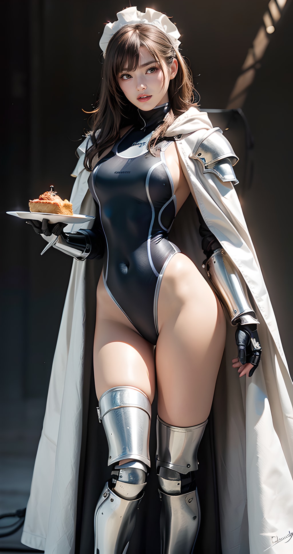 競泳水着 xメイド重甲冑姫1