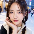 雪の中の美女 2枚目