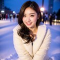 雪の中の美女 4枚目