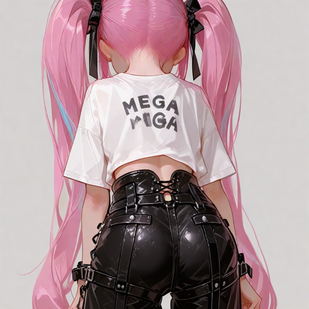 【がぞうどうぞ】ピンクツインテール