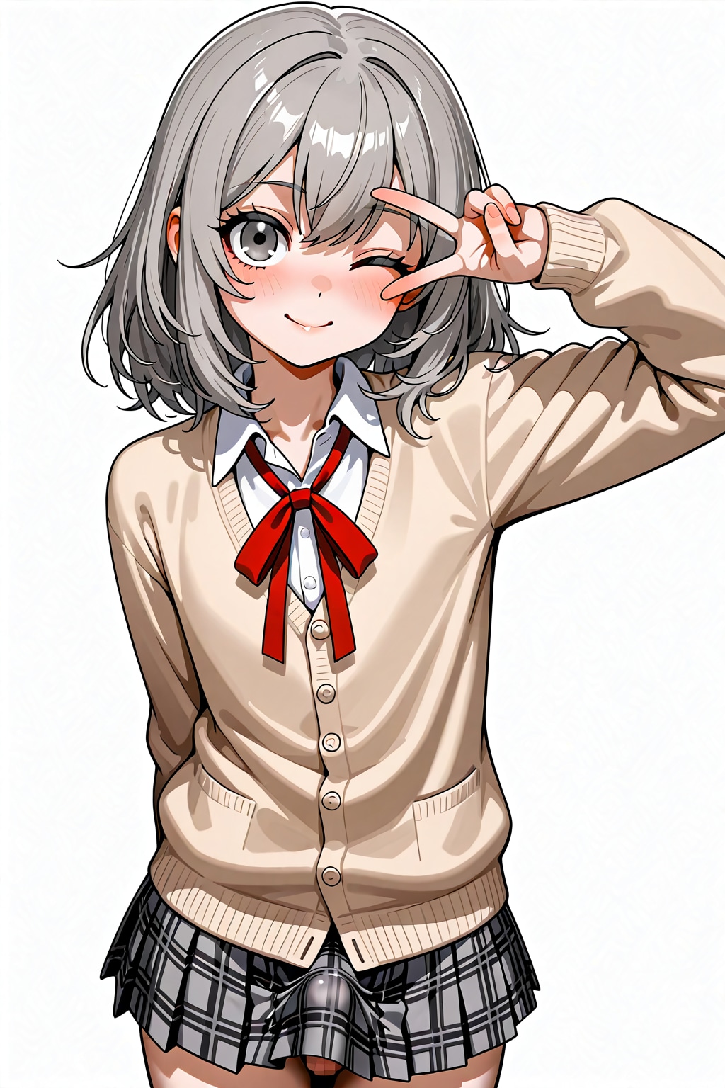 目元ピース男の娘