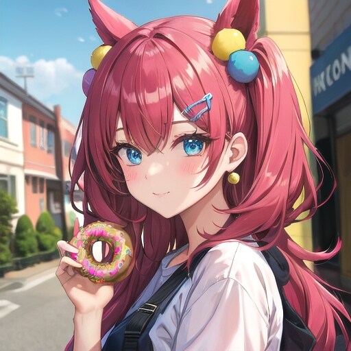 ドーナツみたいな形の髪型にしたかった