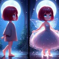 月の光に導かれるリコちゃん 2枚目