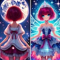 月の光に導かれるリコちゃん 3枚目