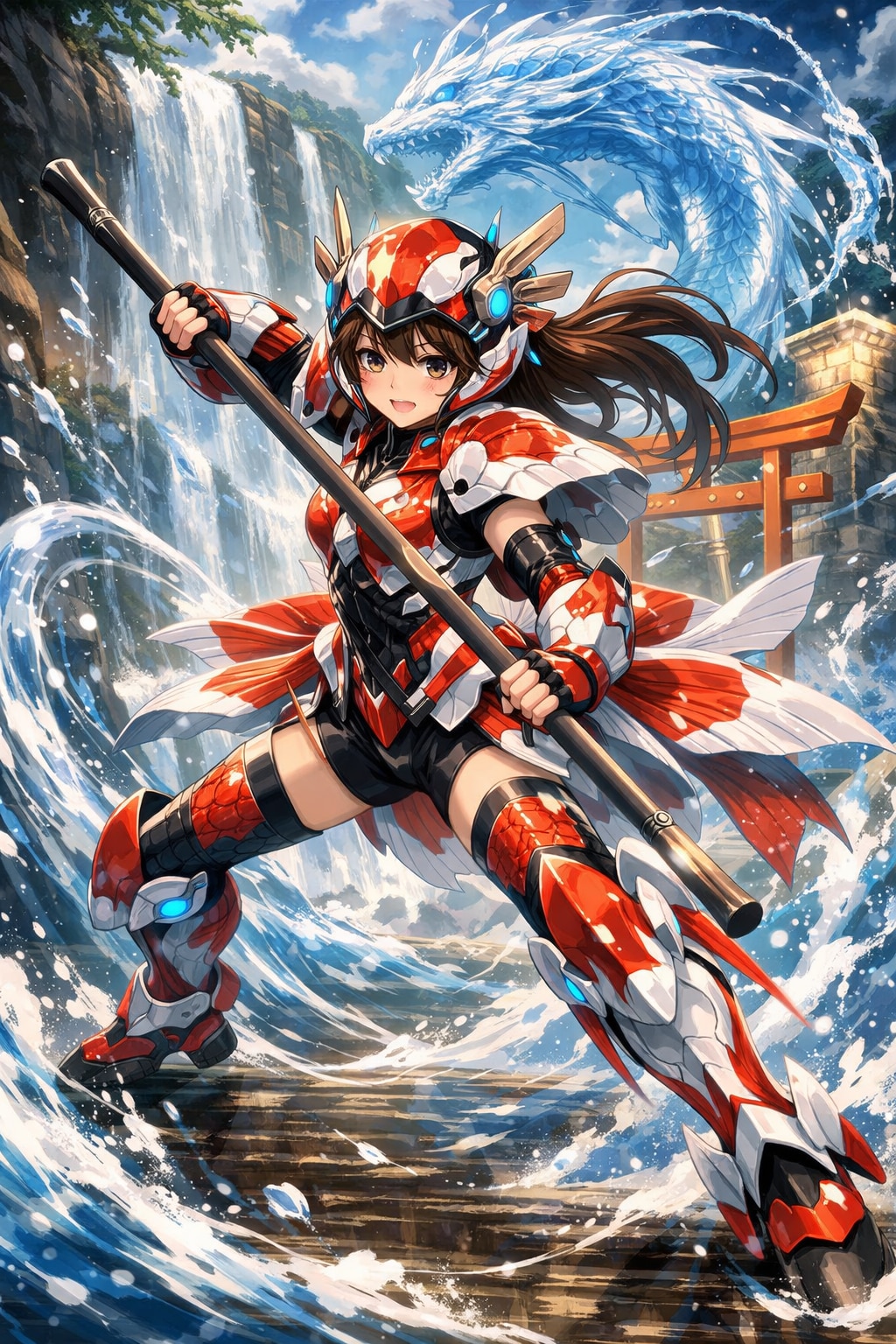 鯉のぼりの女の子