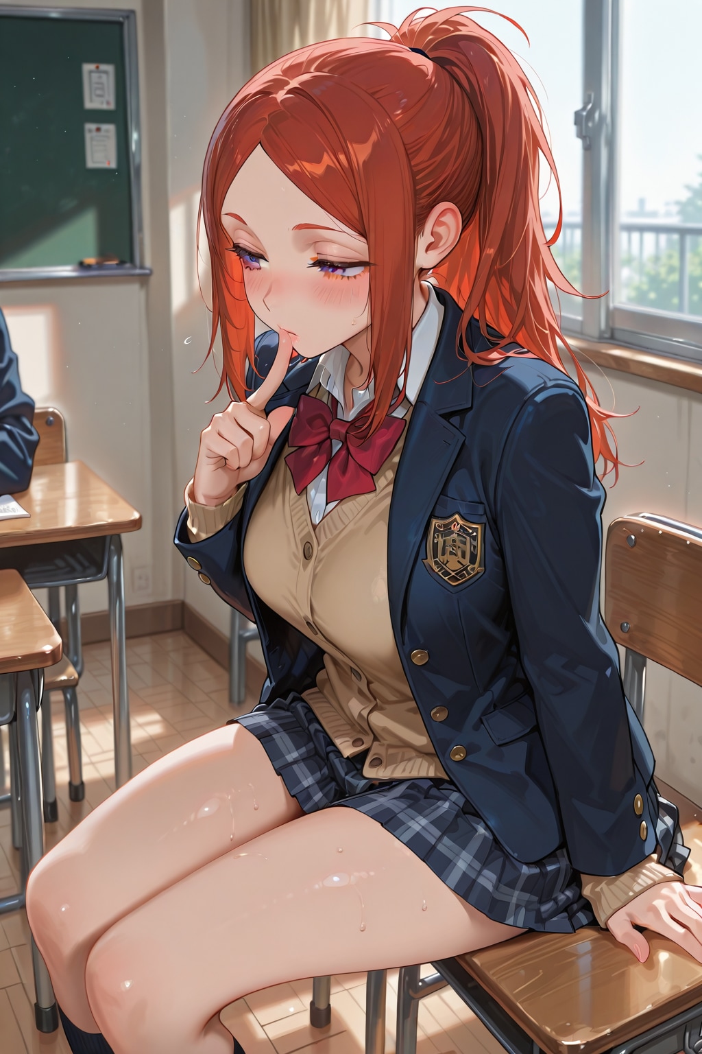 赤髪の女子高生 | の人気AIイラスト・グラビア