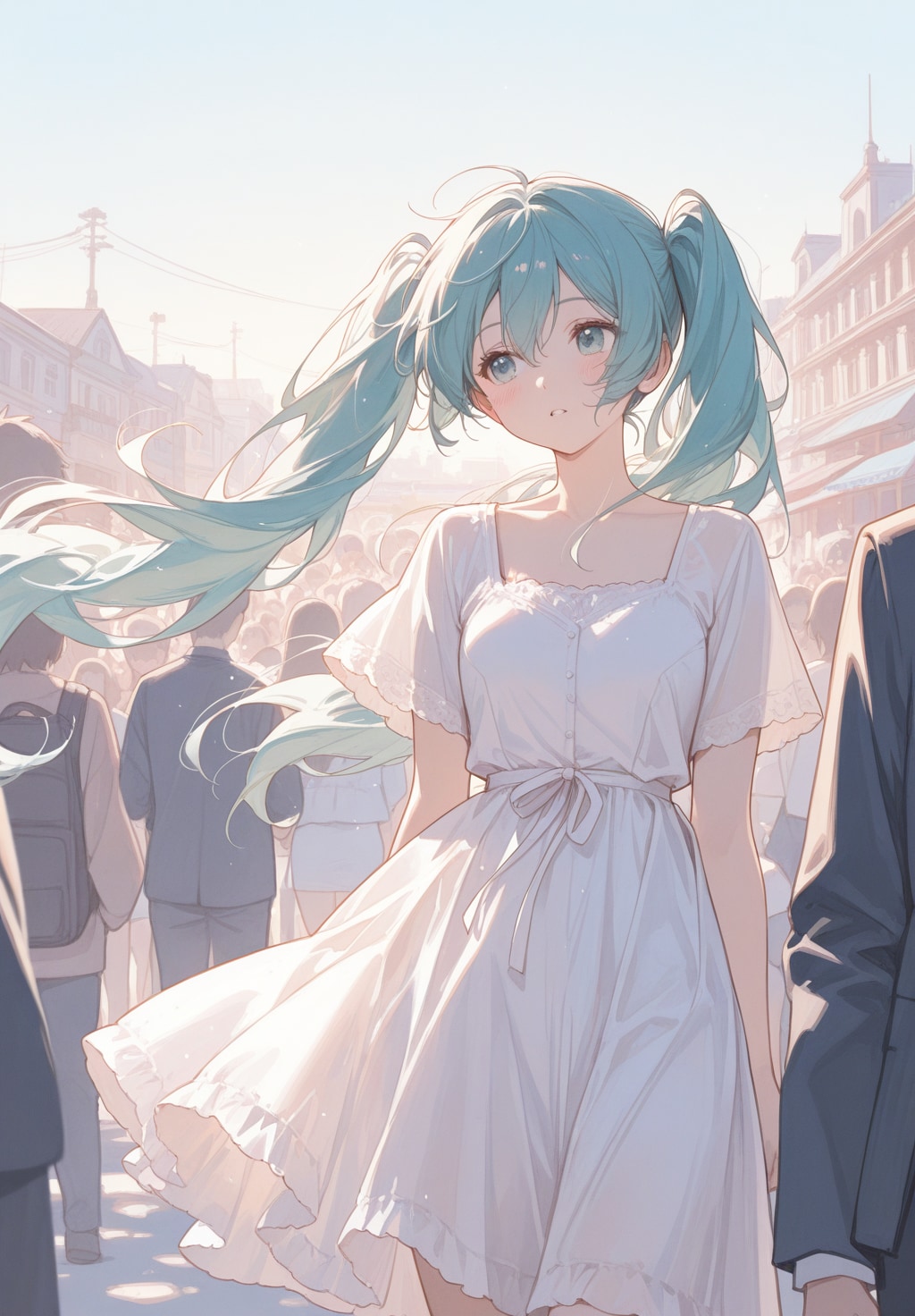 街中の初音ミク | の人気AIイラスト・グラビア