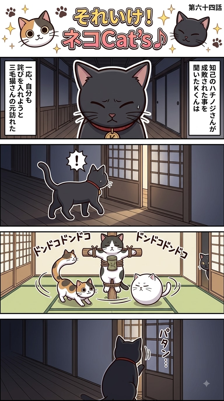 【64話】それいけ！ネコCat's♪(４コマ漫画) | の人気AIイラスト・グラビア