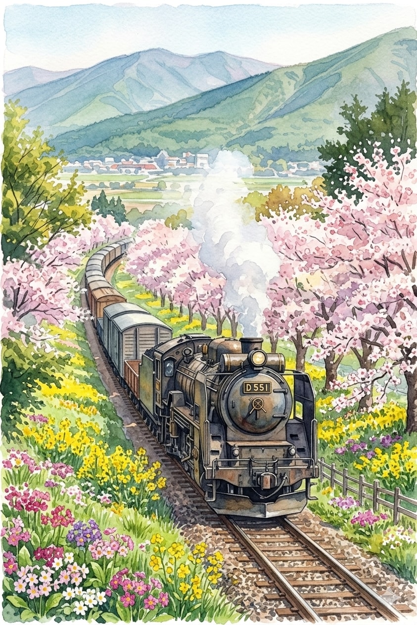架空蒸気機関車D55型1号機ほか | の人気AIイラスト・グラビア