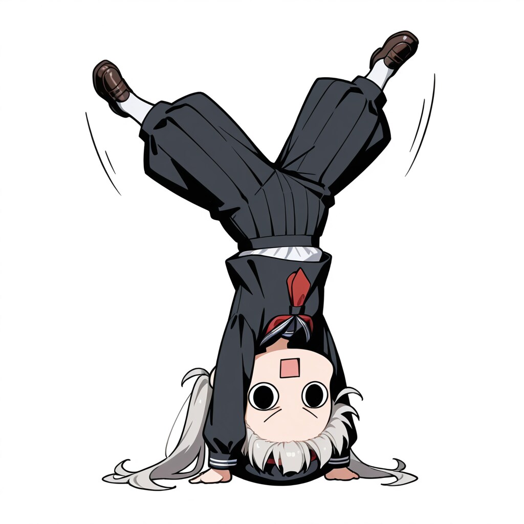 逆立ちするえらいこっちゃ嬢