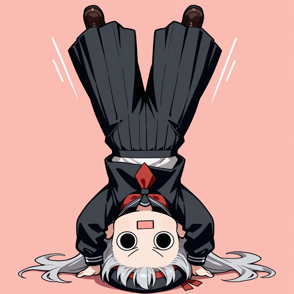 逆立ちするえらいこっちゃ嬢