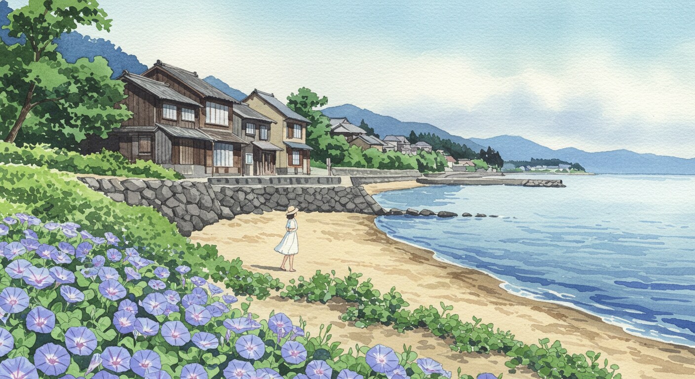 海津浜の浜昼顔 | の人気AIイラスト・グラビア