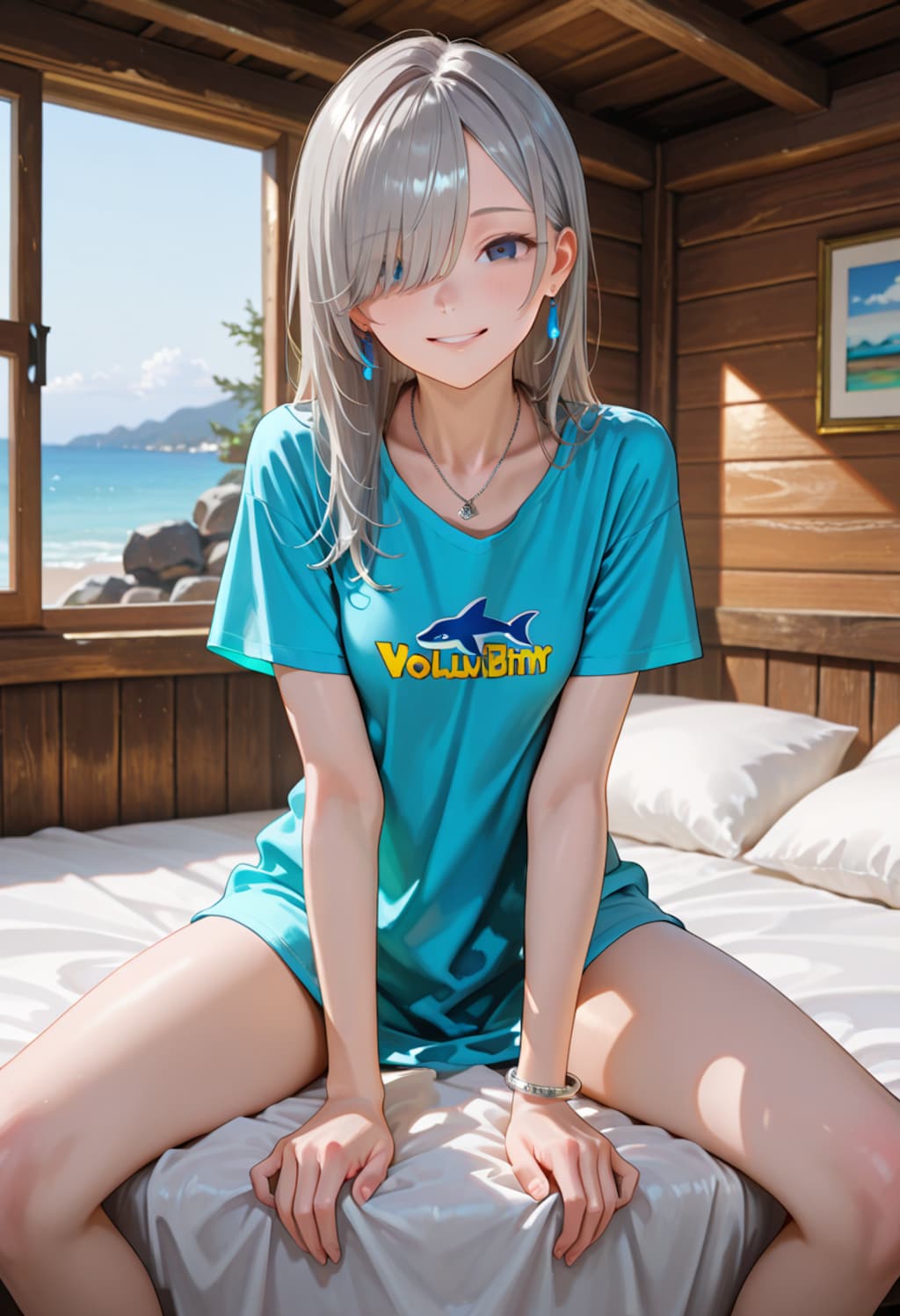 由璃亜 Oversized T-shirt (2)